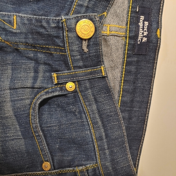 Rare Rock & Republic Cuffed Capri/Cropped Jeans Sz.24 - Picture 6 of 10